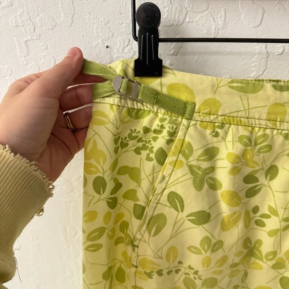 Vintage Anthropologie Elevenses 8 Floral Cotton Cargo Crop Pants